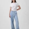 Lågmidjade, ultramjuka, avslappnade 90-talsjeans med ränder