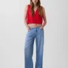 Lågmidjade, ultramjuka, lösa jeans i 90-talsstil