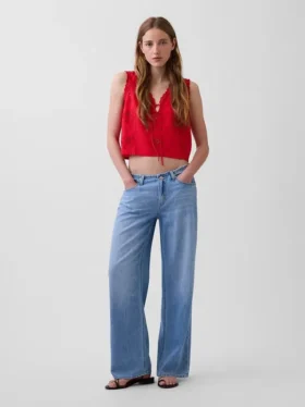 Lågmidjade, ultramjuka, lösa jeans i 90-talsstil