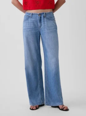 Lågmidjade, ultramjuka, lösa jeans i 90-talsstil
