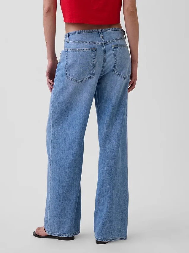 Lågmidjade, ultramjuka, lösa jeans i 90-talsstil
