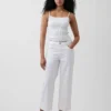 Lågt sittande, avslappnade cropped-Jeans