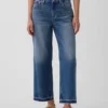 Lågt sittande, avslappnade cropped-Jeans