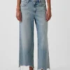 Lågt sittande, avslappnade cropped-Jeans