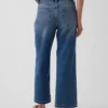 Lågt sittande, avslappnade cropped-Jeans
