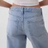 Lågt sittande, avslappnade cropped-Jeans