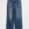 Lågt sittande, avslappnade cropped-Jeans