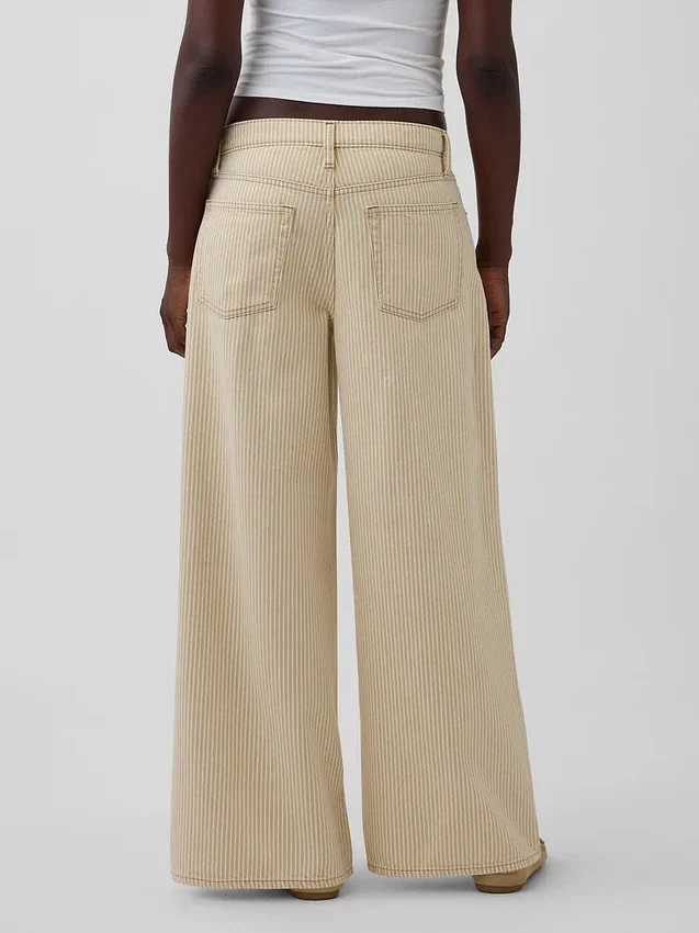 Lågt sittande randiga extra baggy-Jeans
