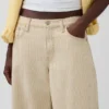 Lågt sittande randiga extra baggy-Jeans