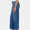 Lågt sittande, ultramjuka, avslappnade cropped-Jeans