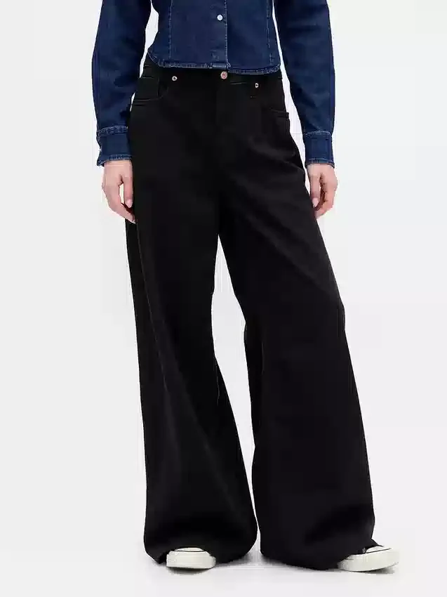 Lågt sittande, ultramjuka, extra baggy Jeans