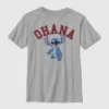 Lilo och Stitch Ohana-T-shirt i collegestil