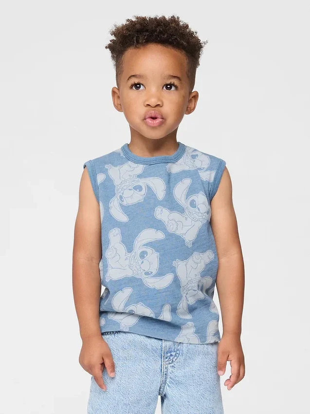 Lilo & Stitch T-shirt utan ärmar med tryck för Baby & Småbarn