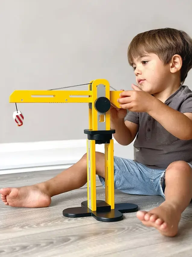 Little Builder – gul kranleksak för småbarn