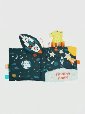 Little Rocket Finds Home – mjuk aktivitetsbok med knastrande sidor