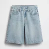 Långa jeansshorts för barn med medelhög midja