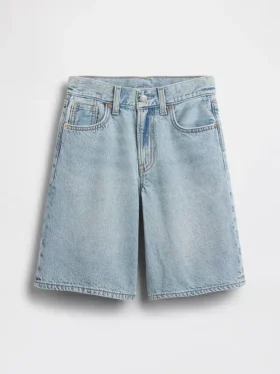 Långa jeansshorts för barn med medelhög midja