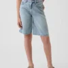 Långa jeansshorts för barn med medelhög midja