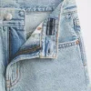 Långa jeansshorts för barn med medelhög midja