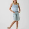 Långmodiga jeansshorts med låg midja för barn