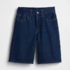 Långmodiga jeansshorts med låg midja för barn