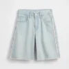 Långmodiga jeansshorts med låg midja för barn