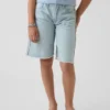 Långmodiga jeansshorts med låg midja för barn