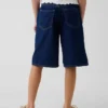 Långmodiga jeansshorts med låg midja för barn