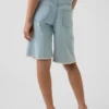 Långmodiga jeansshorts med låg midja för barn