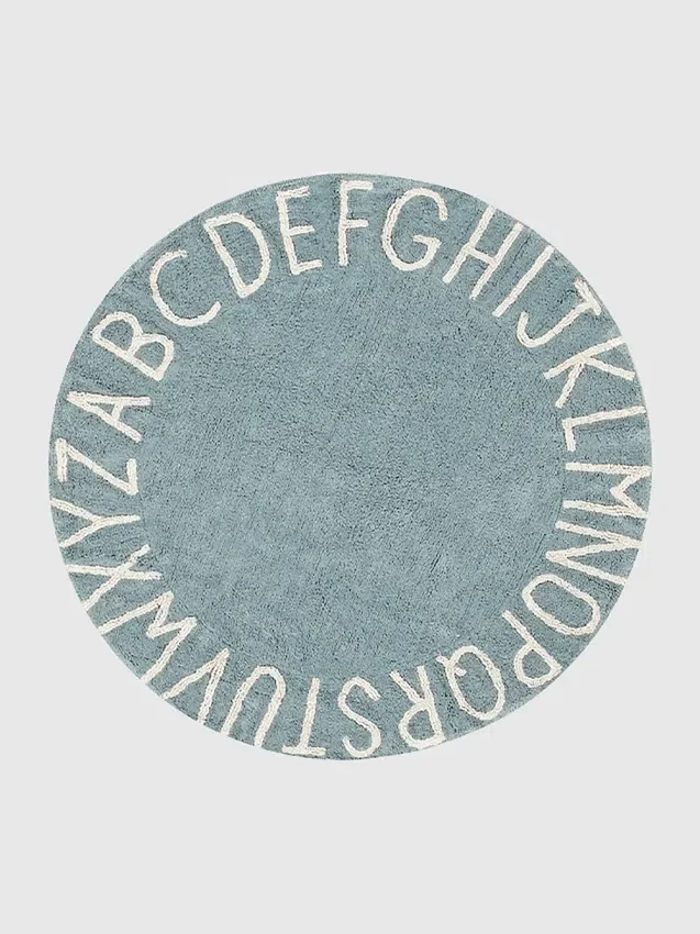 Lorena Canals tvättbar matta Abc Natural Vintage Blue