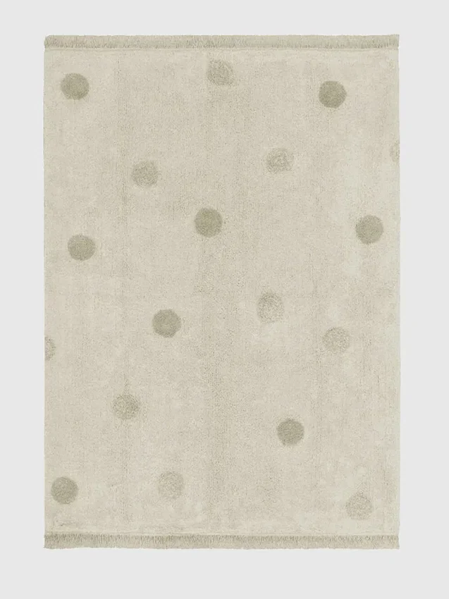 Lorena Canals tvättbar matta Hippy Dots Olive