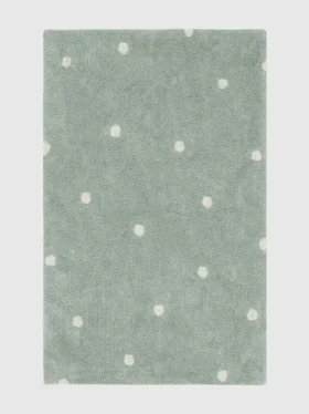 Lorena Canals tvättbar matta Mini Dot Blue Sage