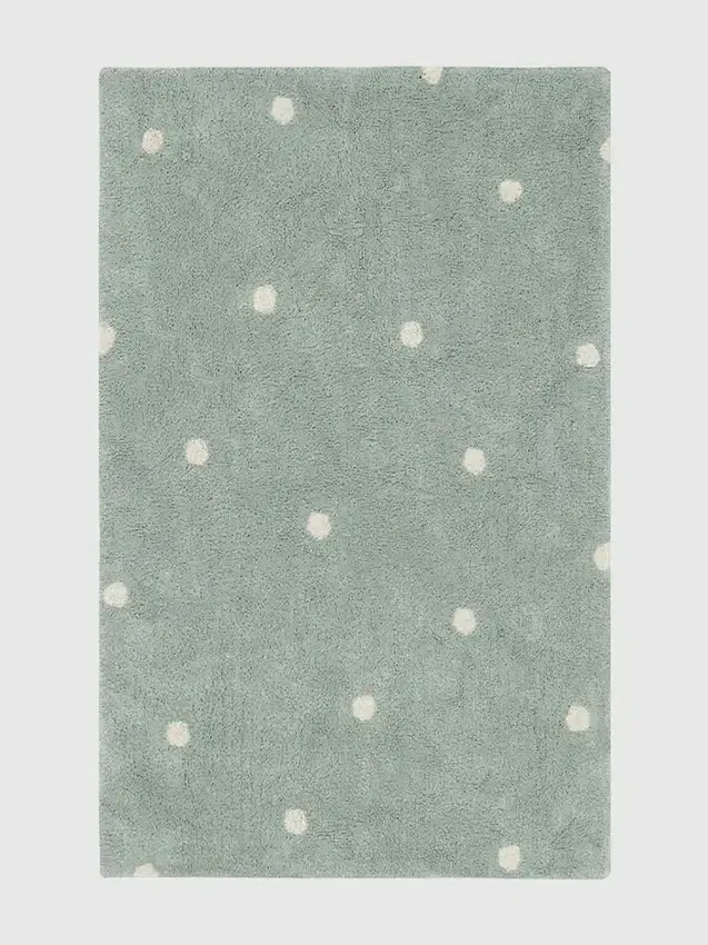 Lorena Canals tvättbar matta Mini Dot Blue Sage