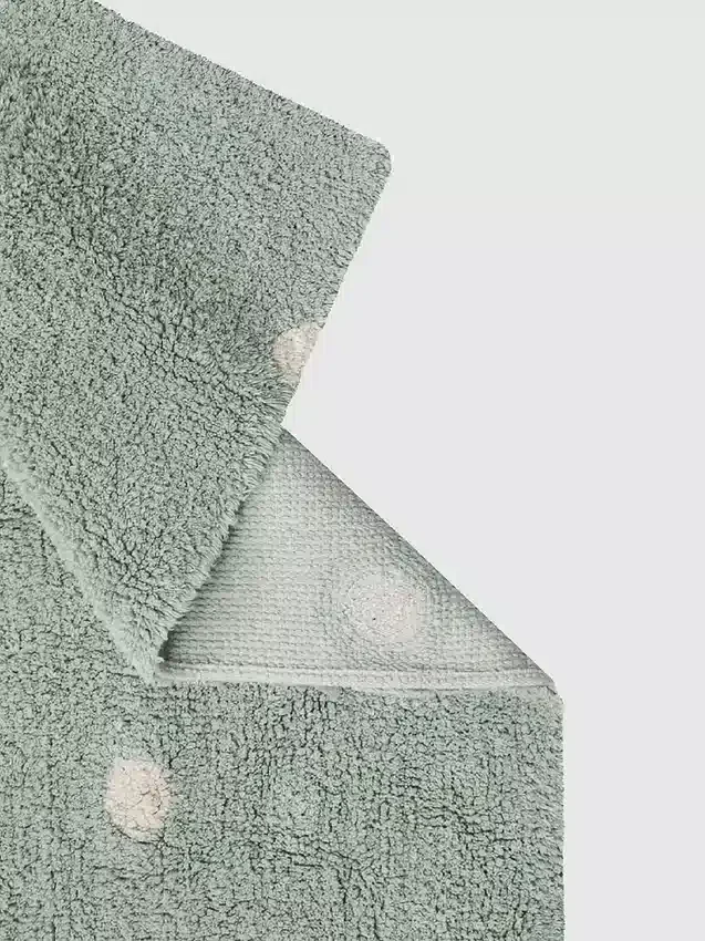 Lorena Canals tvättbar matta Mini Dot Blue Sage