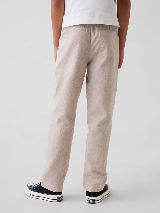 Lösa, bekväma byxor i linne-bomull för barn