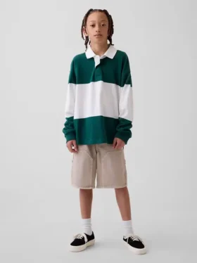 Lösa, bekväma denimshorts i 90-talsstil för barn