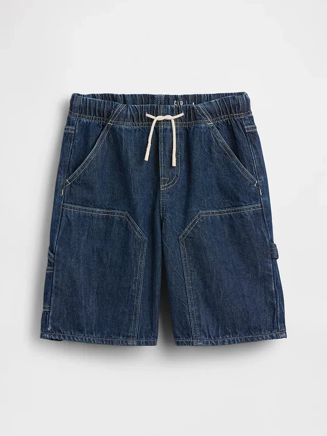 Lösa, bekväma denimshorts i 90-talsstil för barn