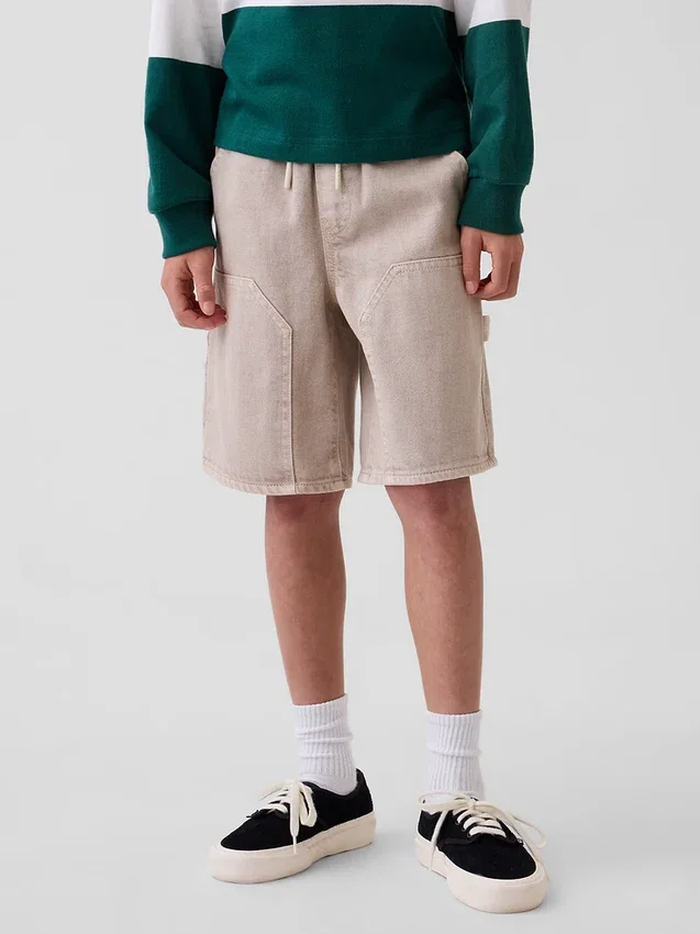 Lösa, bekväma denimshorts i 90-talsstil för barn