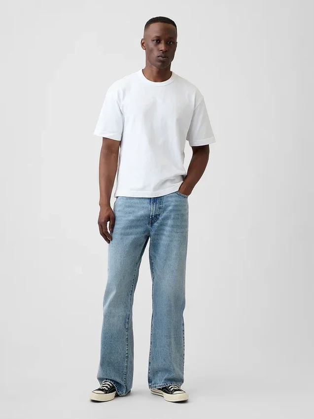 Lösa bootcut-Jeans