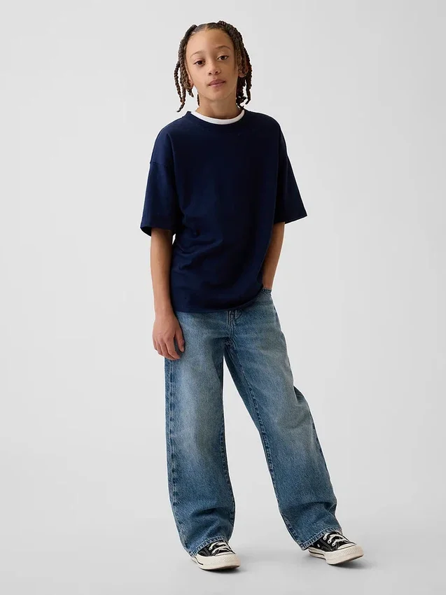 Lösa jeans för barn i 90-talsstil