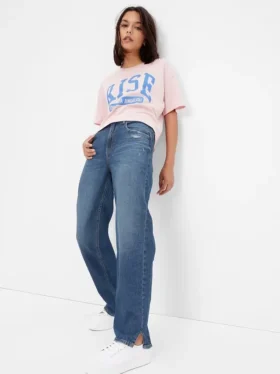Lösa jeans i 90-talsstil för tonåringar