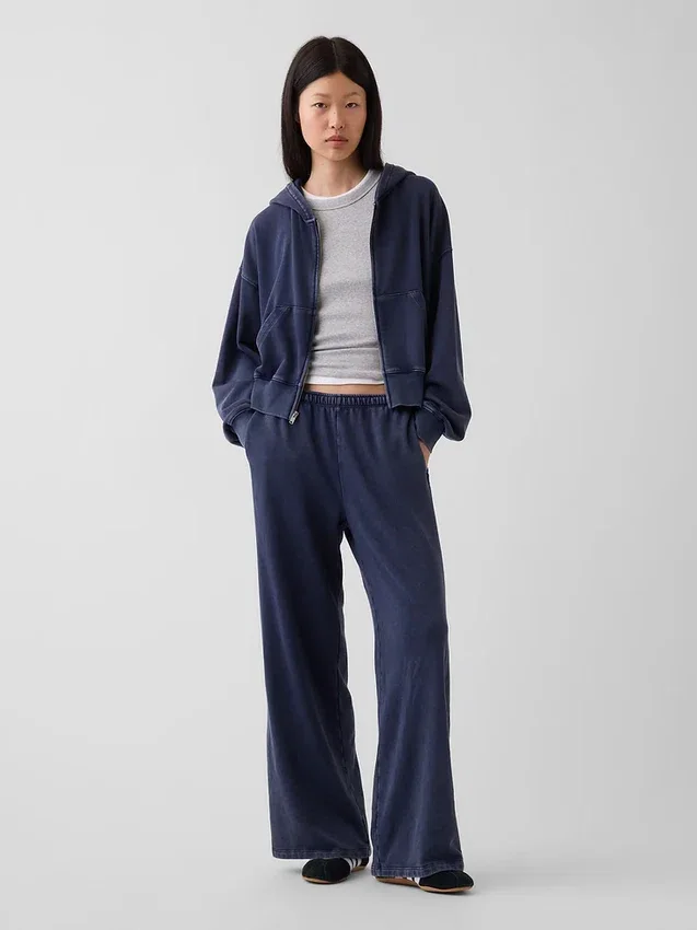 Lösa sweatpants i Vintagesoft-frotté med medelhög midja