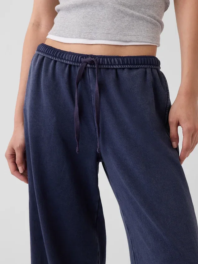 Lösa sweatpants i Vintagesoft-frotté med medelhög midja