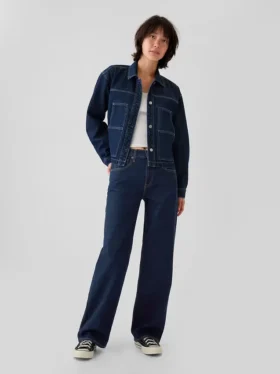 Löst sittande jeans med medelhög midja i 90-talsstil