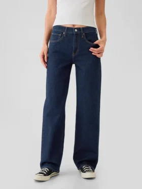 Löst sittande jeans med medelhög midja i 90-talsstil