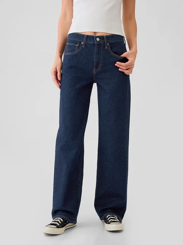 Löst sittande jeans med medelhög midja i 90-talsstil
