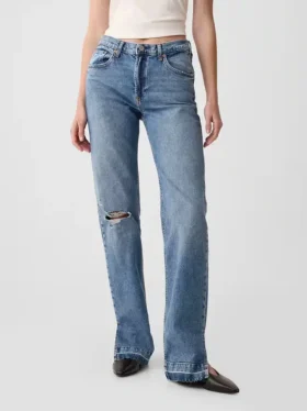 Löst sittande jeans med medelhög midja i 90-talsstil
