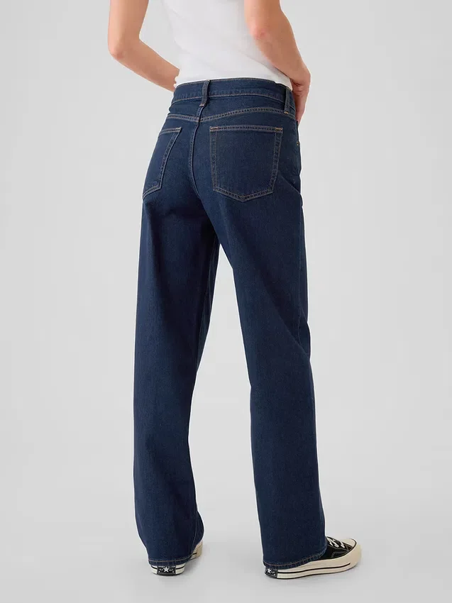 Löst sittande jeans med medelhög midja i 90-talsstil