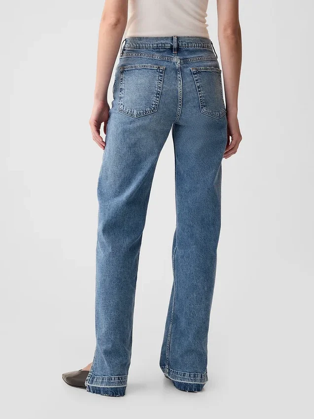 Löst sittande jeans med medelhög midja i 90-talsstil