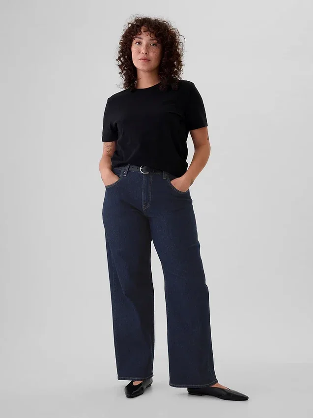 Löst sittande jeans med medelhög midja i 90-talsstil
